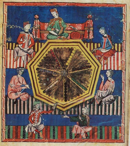 El juego de tablas astronómicas, del Libro de los juegos